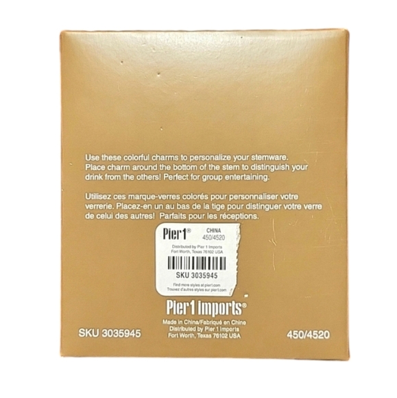 Pier 1 Beach Themed Seashell Drink Charms (Qty 6) New in Original Box - Picture 2 of 3